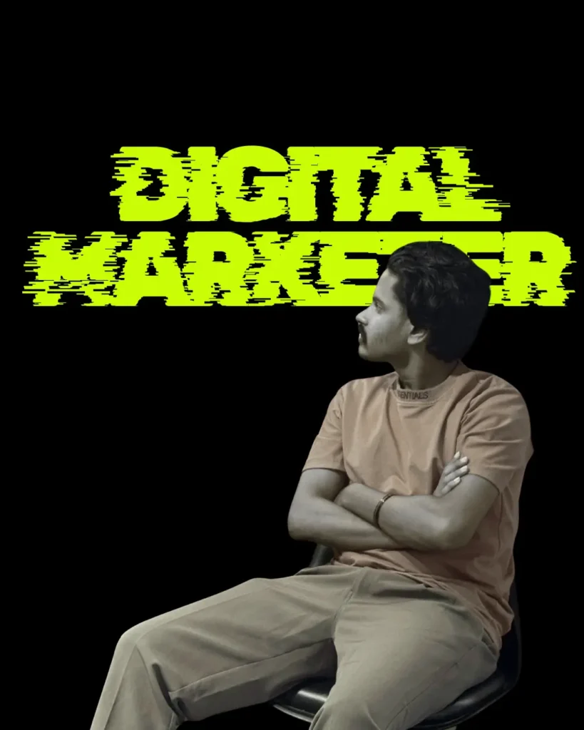 Stylish vector illustration of a man in sunglasses and blazer, symbolizing a confident freelance digital marketer in Wayanad.
